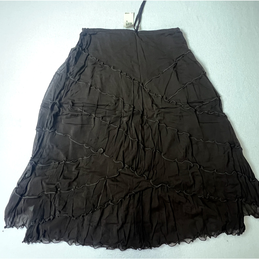 Max Studios VTG y2K Midi Skirt Fits‎ Medium Brown Dark Fairy Witchy Gremlin Boho